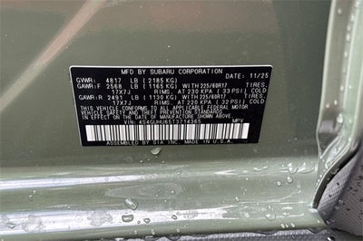 2026 Subaru CROSSTREK Wilderness