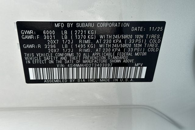 2026 Subaru Ascent Limited Bronze Edition