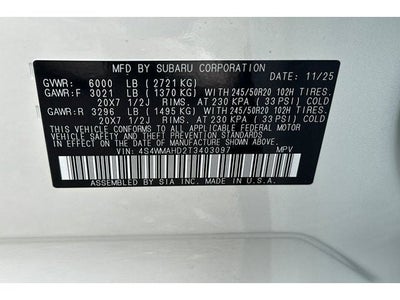 2026 Subaru Ascent Limited Bronze Edition