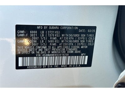 2025 Subaru Ascent Onyx Edition Touring