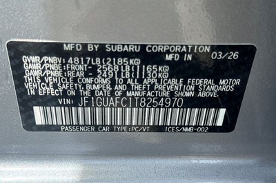 2026 Subaru IMPREZA Sport