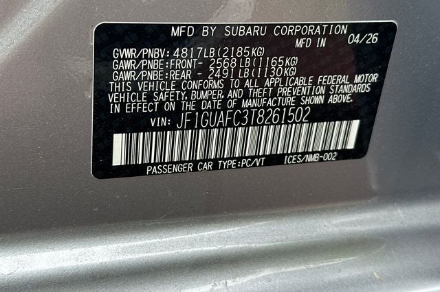 2026 Subaru IMPREZA Sport