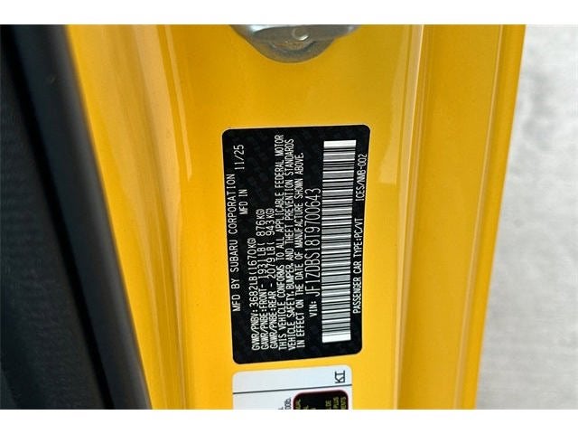 2026 Subaru BRZ Series. Yellow