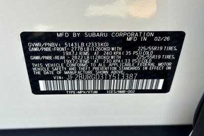 2026 Subaru OUTBACK Limited XT