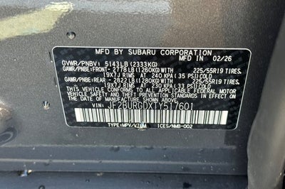 2026 Subaru OUTBACK Limited XT