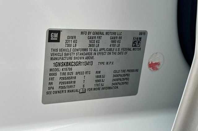 2016 Chevrolet Tahoe LT