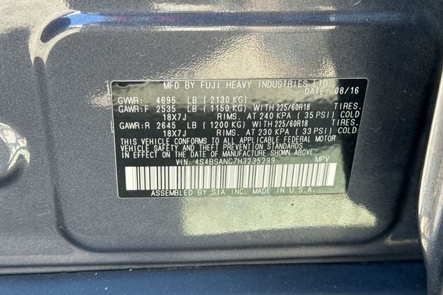 2017 Subaru Outback 2.5i Limited