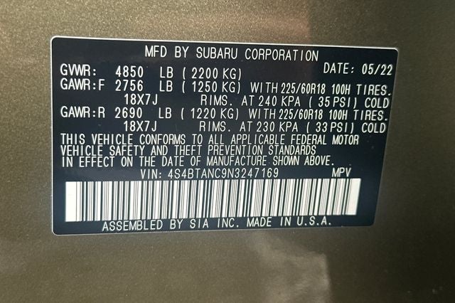 2022 Subaru Outback Limited