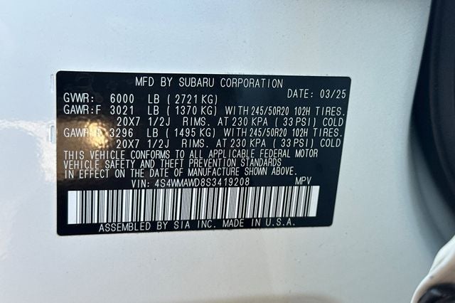 2025 Subaru Ascent Onyx Edition Touring