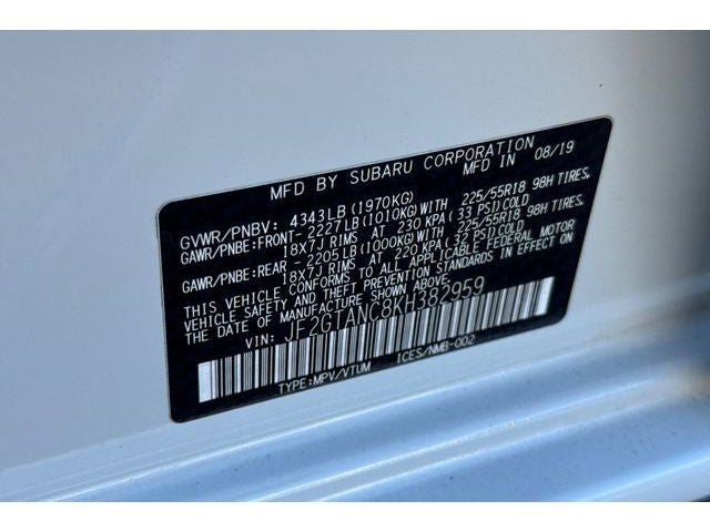 2019 Subaru Crosstrek 2.0i Limited