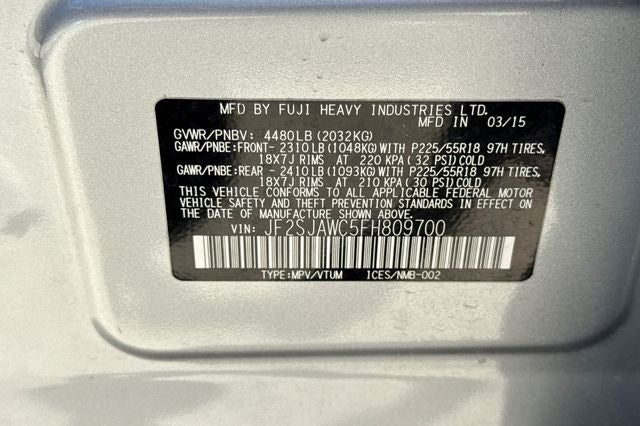 2015 Subaru Forester 2.5i Touring
