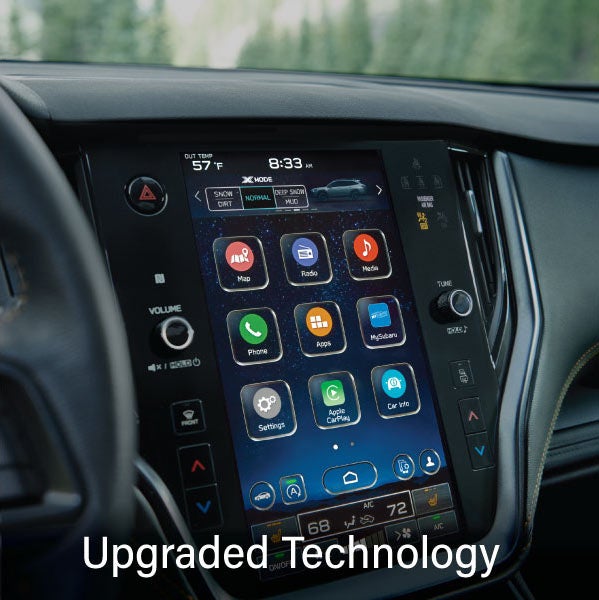 An 8-inch available touchscreen with the words &ldquo;Ugraded Technology&ldquo;. | Marin Subaru in San Rafael CA