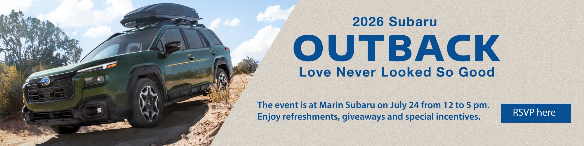 Subaru Outback driving on rugged terrain
