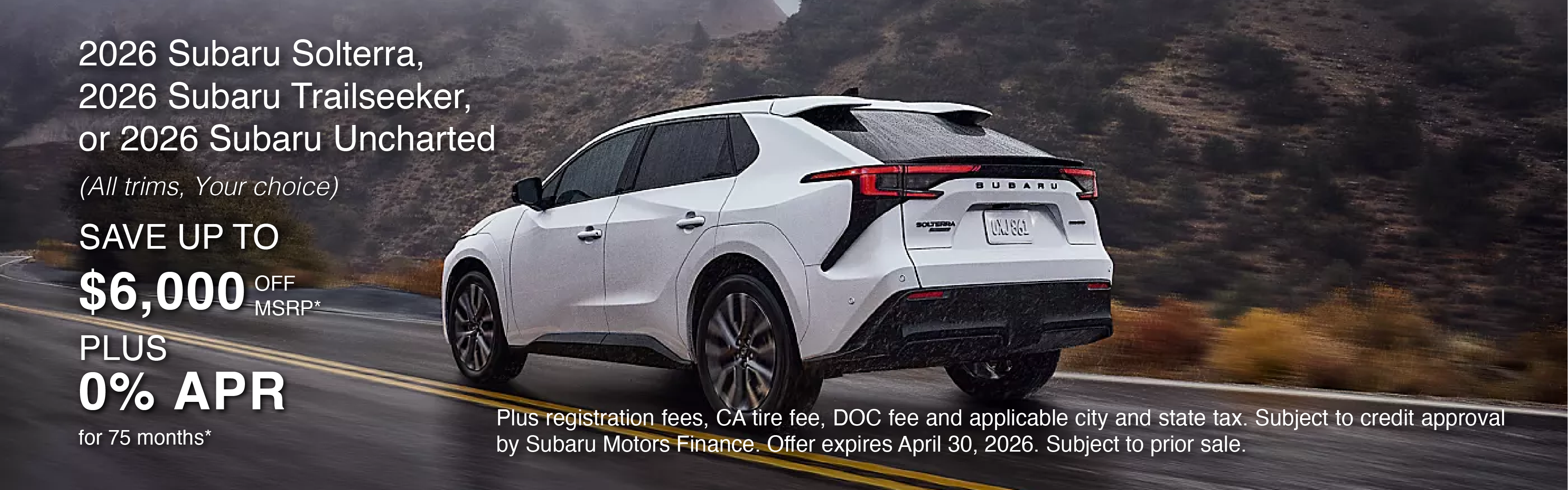 2026 Subaru Solterra, 2026 Subaru Trailseeker